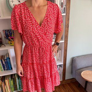 West K Red Layered Western Taylor Swift Style Dress